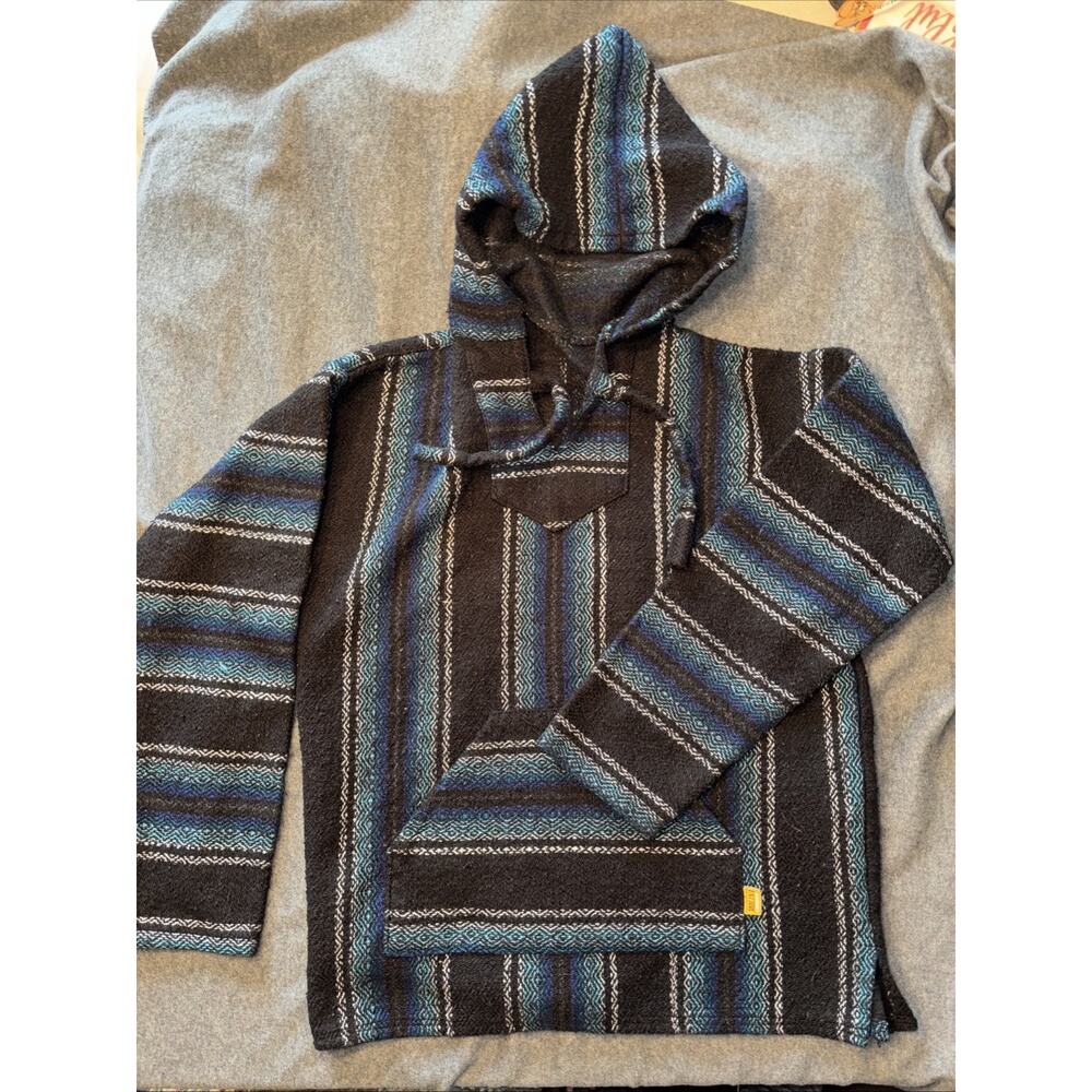 Artesanias Mr Molina Size M/L Unisex Rasta Mexico Boho Baja Hoodie Hippie